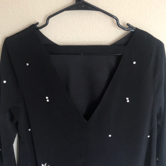 Lulu’s Jeweled Black Dress - Picture 3 of 5